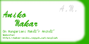 aniko makar business card